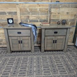 Rustic Oversized Nightstands 