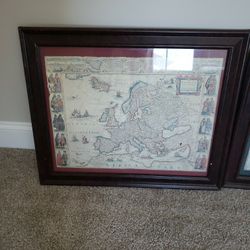 Framed Antique Maps