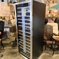 Wine Cooler Fridge -174 Bottles Wine Refrigerator Glass Door - 40-65°F Dual Zone Wine Fridge with Led Light   $799