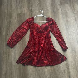 RED VELVET DRESS