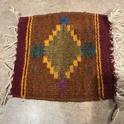 Zapotec Handwoven Wool Small Mat Trivet/Coaster Decor