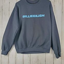 Billie Eilish Sweatshirt Women's Size S Black Blue Pullover Unisex GUC.