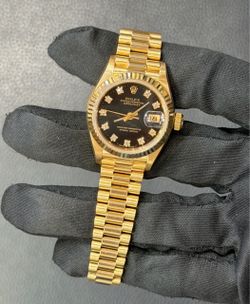69178G Datejust 26mm Black Diamond (Factory) Presidential 🔸🔸watch only 🔸5 screws