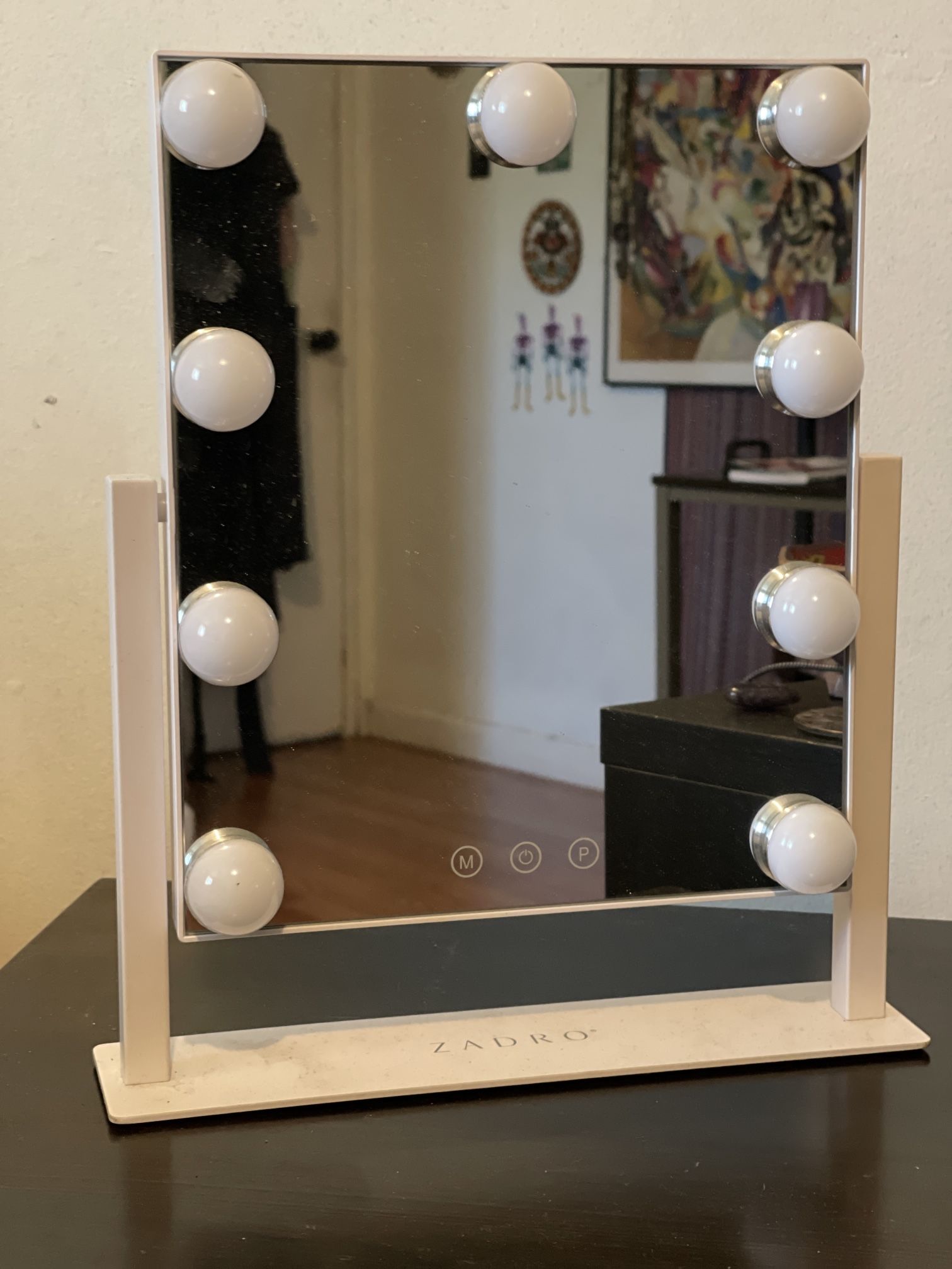 Zadro Lighted Vanity Mirror – Touch Control, Hollywood Bulb Frame, Tabletop Makeup Station