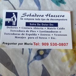 Sobadora Para Todo Tipo De Descomposturas