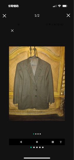 Guy La Ferrera, Men's Plaid Cashmere and Wool Sport Coat by  Designer Zegna. Size 40L. Retails For 4,000.00.