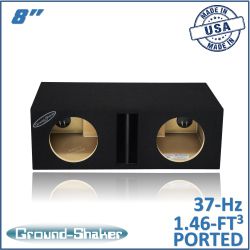 GS-NP28B black 8" dual center-ported sub box