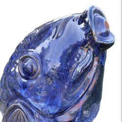 Unique Drip Glazed Ceramic Fish Spitter 