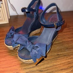Tory Burch Blue Heels Size 6.5