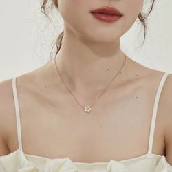 Little daisy stacking artifact double-layer versatile freshwater collarbone