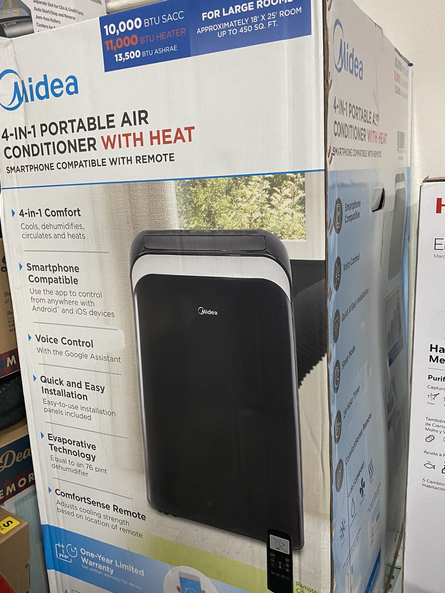 Midea 10,000 BTU (13,500 BTU ASHRAE) 115V Smart Portable