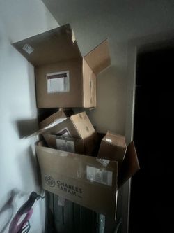 Free Moving boxes Sturdy and bottom taped.