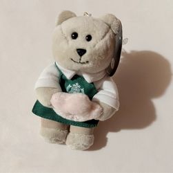 Starbucks Barista Bear Plush Keychain