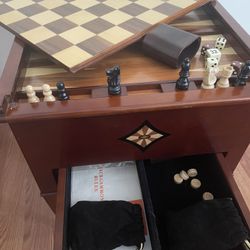 Game Table!! Checkers,  Chess, Backgammon