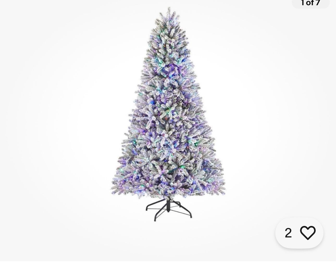 9 Ft Starry Light Fraiser Fir Flocked Artificial Christmas Tree LED