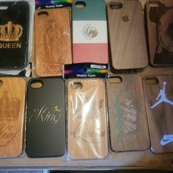 Brand New IPhone 7/8  And Plus Wooden Cases 