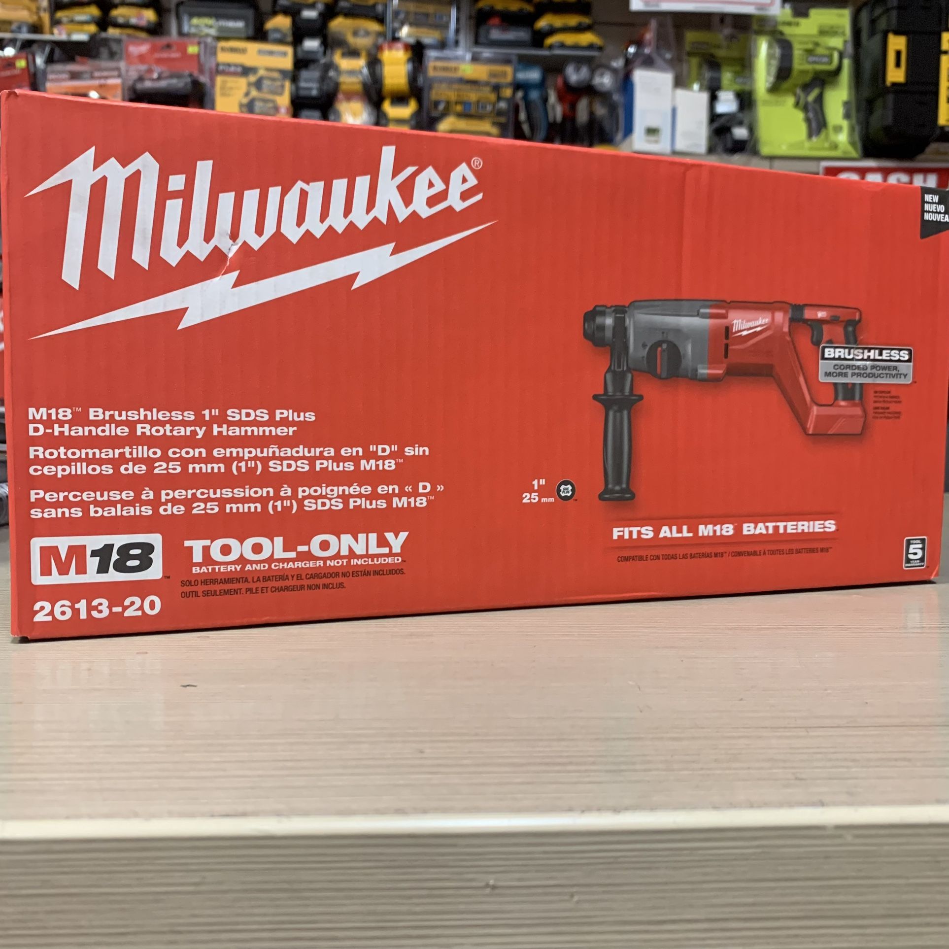 Milwaukee New 1” Rotary Hammer 18M Brushless