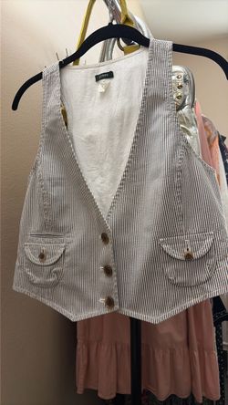 J.Crew Striped Cotton vest Size Medium