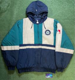 Vintage 1990s Seattle Mariners logo athletic puffer jacket