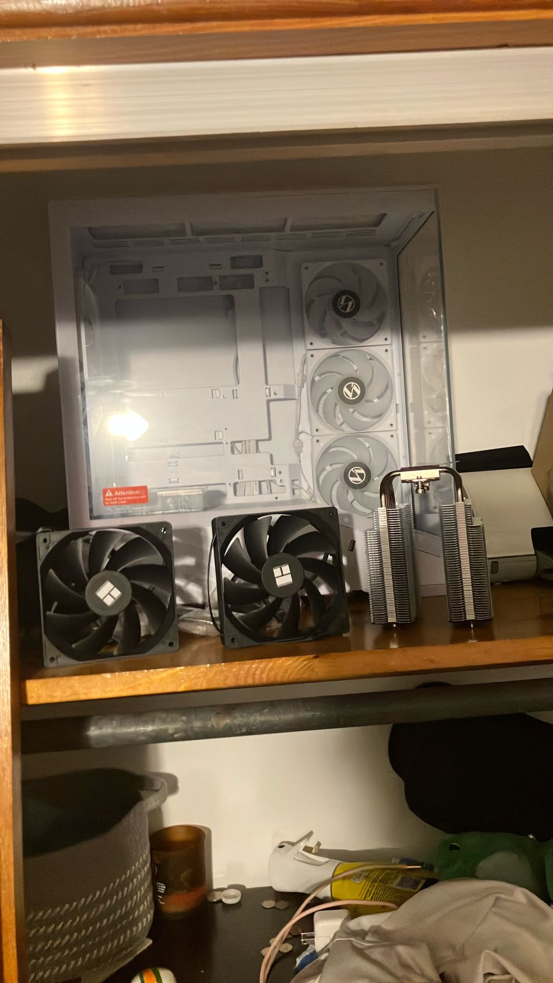 Computer Case 2 Fans And A Therma Light Cooler