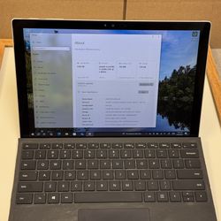 Microsoft Surface Pro 4 1724 256GB i5 6300 CPU 2.4GHz 8GB 12.3” Tablet with Keypad