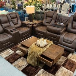 Power Reclining Sofa Or Love Seat In Stock $1299 Each Your Choice 