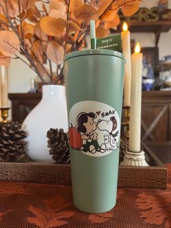 Starbucks Peanuts Green Tumbler