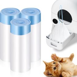 60 Count Drawstring Cat Litter Box Liners, 26" x 12"