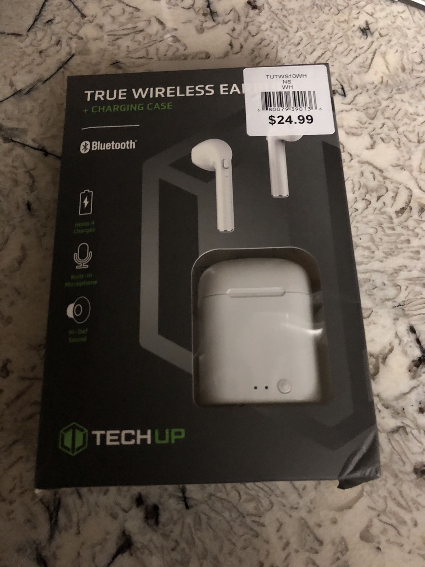 3 wireless earbuds with charging case