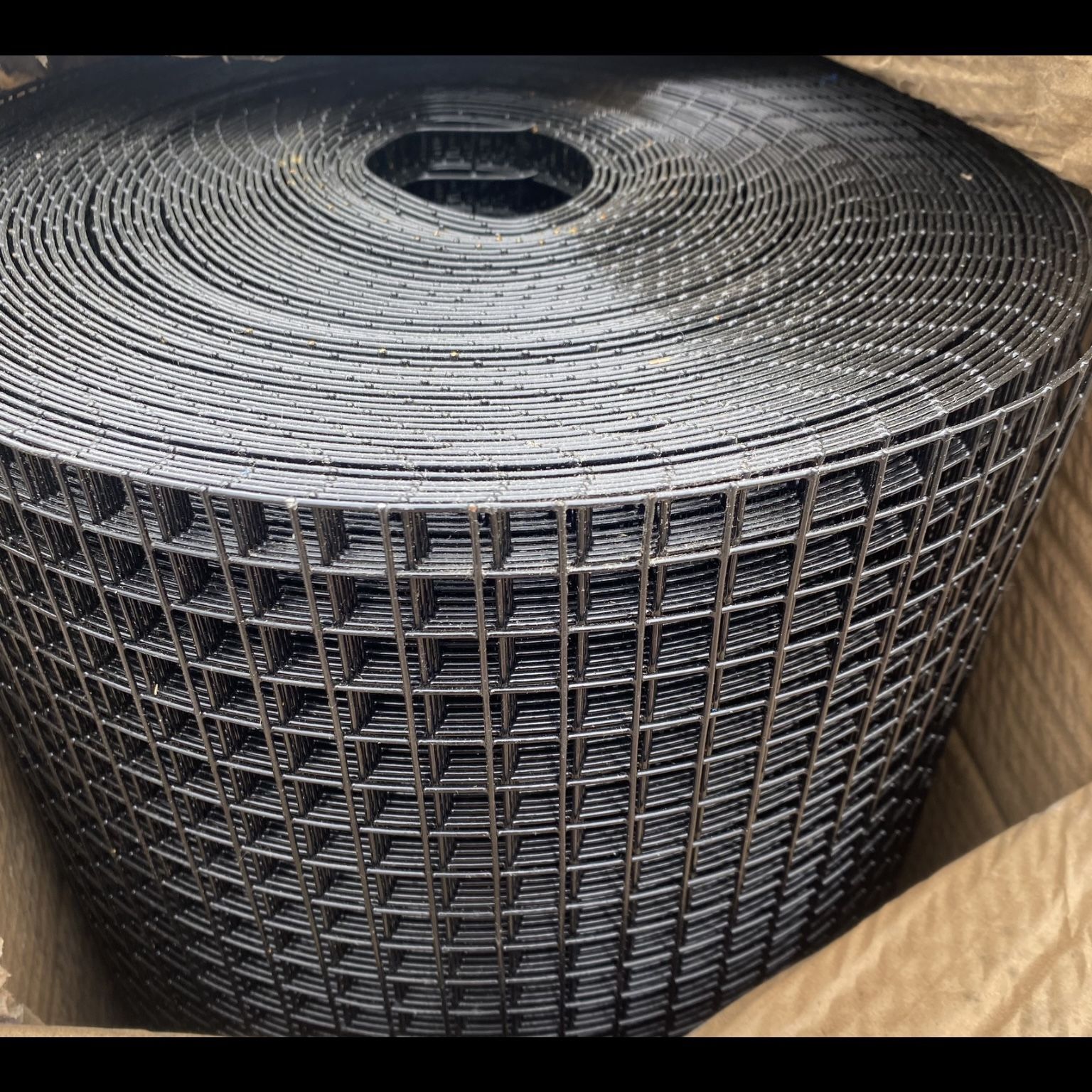 48'' x 100' 1/2inch Hardware Cloth . 19 Gauge Black Vinyl Coated Welded