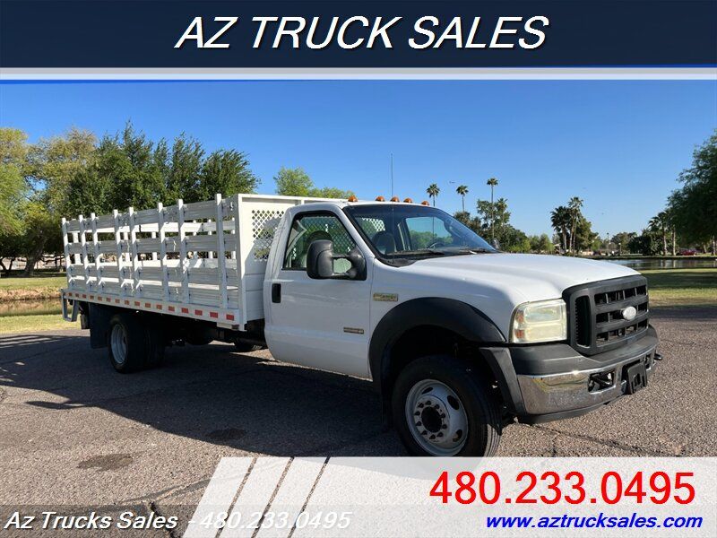 2007 FORD F550, 16' Flat/Stake Bed
