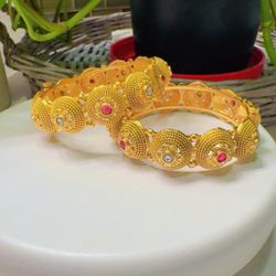 gold plated bangals 