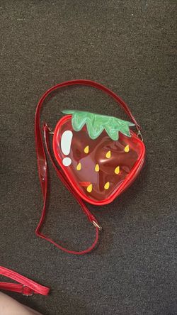 Strawberry clear purse