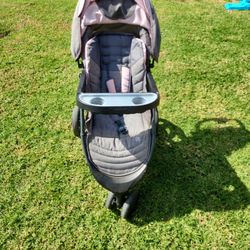 Baby Stroller Grey And Pink 