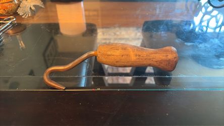 Antique Wood Handle Hook Awl Tool