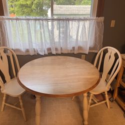 Kitchen Table With 2 Chairs- Drop Leaf