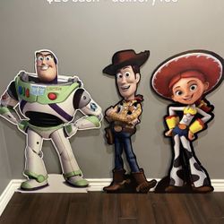 Toy Story Buzz Woodie Jessie Wood Cutouts