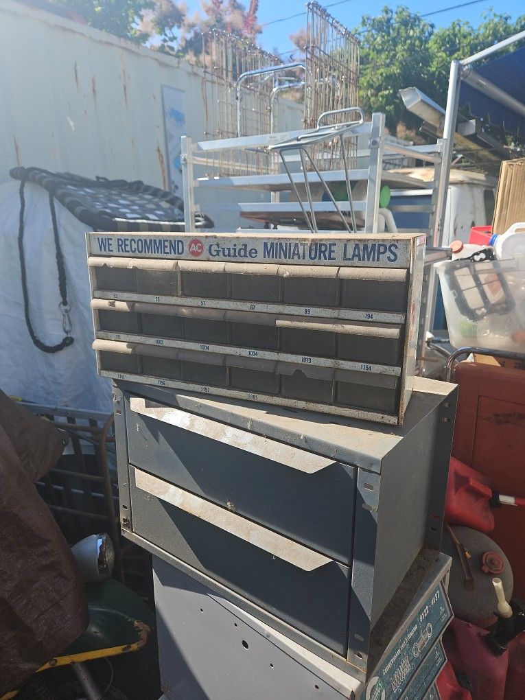 Vintage Parts Cabinet