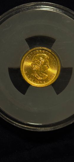 1/10 oz Canadian Gold Maple Leaf Coin .9999 Fine Gold in Capsule