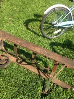 Very old. Barrel two wheeler very heavy duty