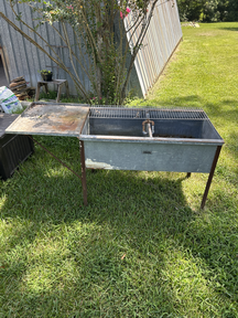 Heavy double sink planter $55