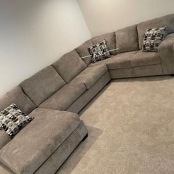 Living Room Furniture U Shaped Modular Sectional Couch With Chaise Set 🌟 Platinum Gray Sectional Set Color Options ⭐$39 Down Payment with Financing ⭐