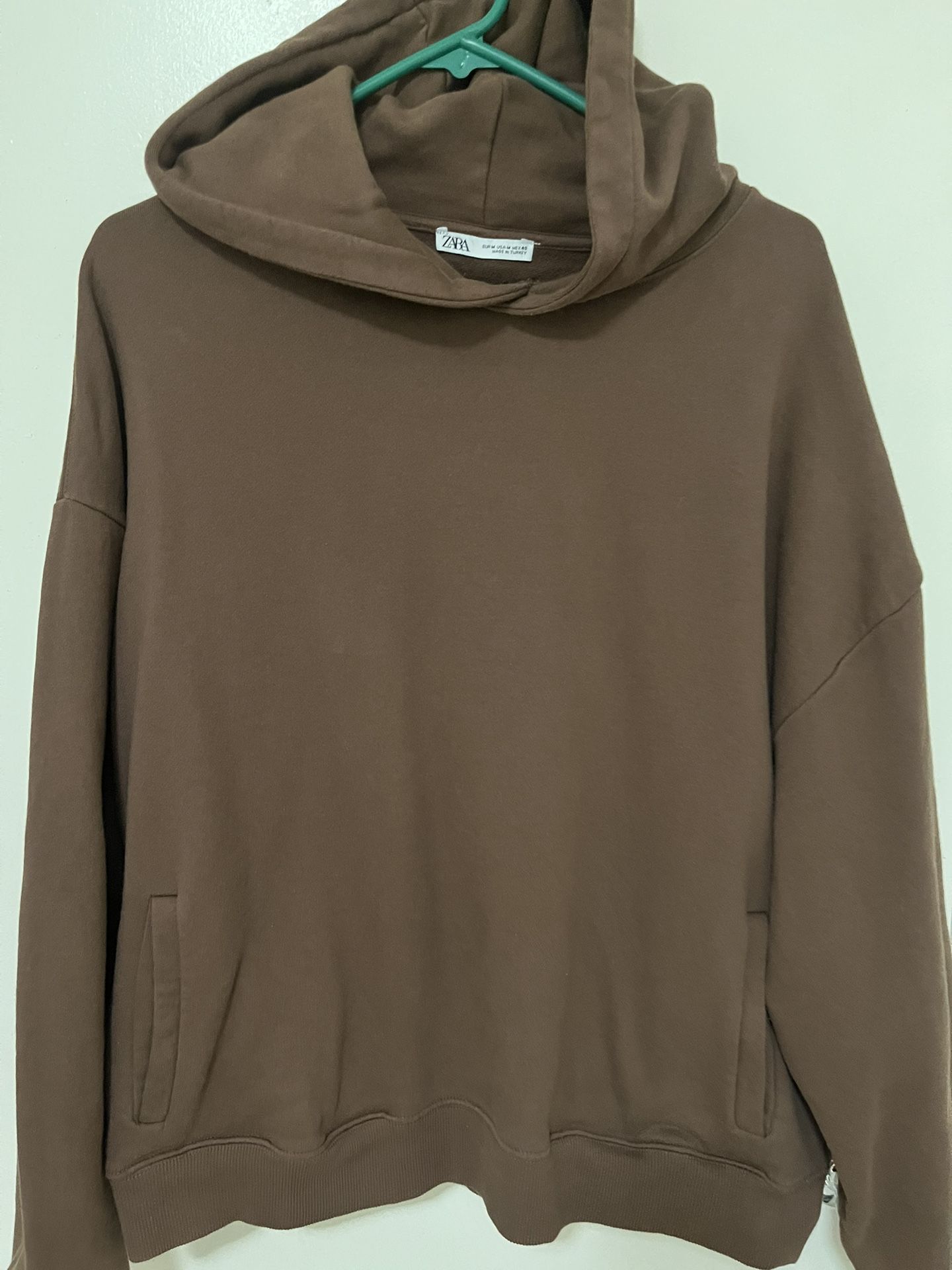 New ZARA BRAND hoodie Brown Sz Medium