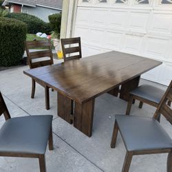 Rustic Dining Table With 5 Chairs 