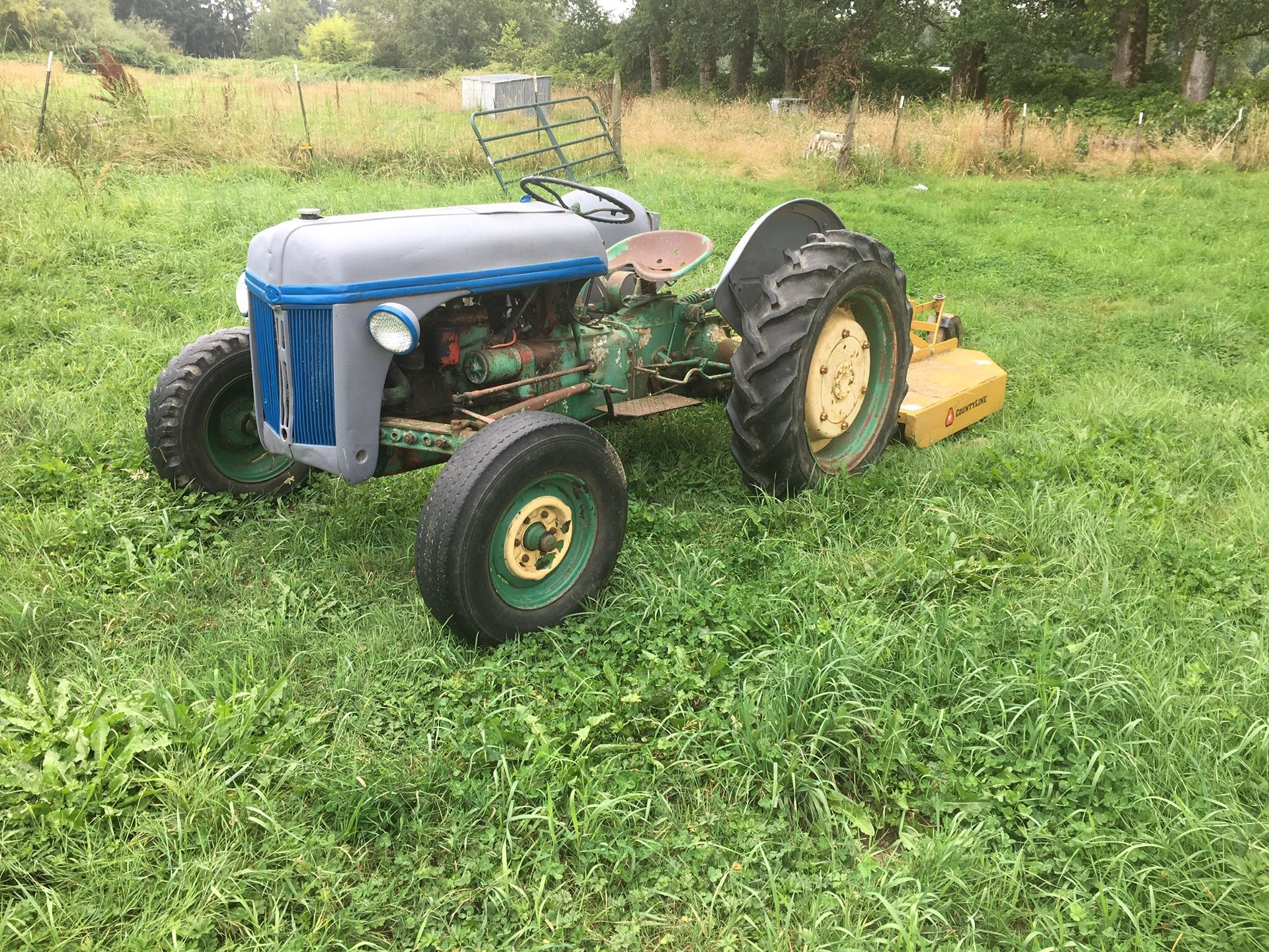 Ford 2N tractor with 6ft Countyline brush hog