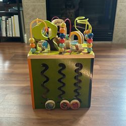 B. toys Zany Zoo Wooden Activity Cube