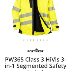 Portwest Safety Hi-visibility Jacket 2xL Winter Jacket 
