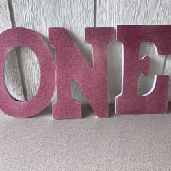 glitter 9inch ONE letters 