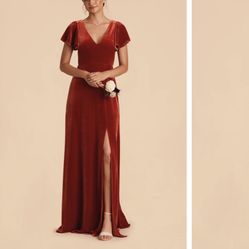 Birdy Grey Orange Velvet Dress