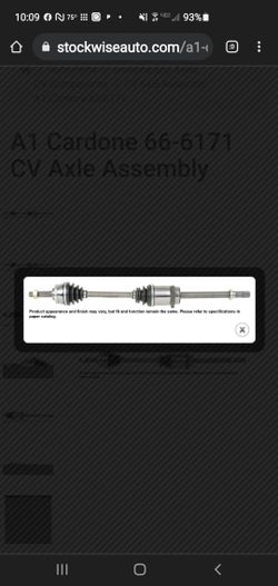 Cv axle passenger side  